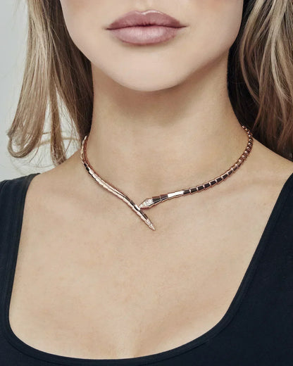 [Lumi Jewels]COLLIER SERPENTIN ARGENT DIAMANT