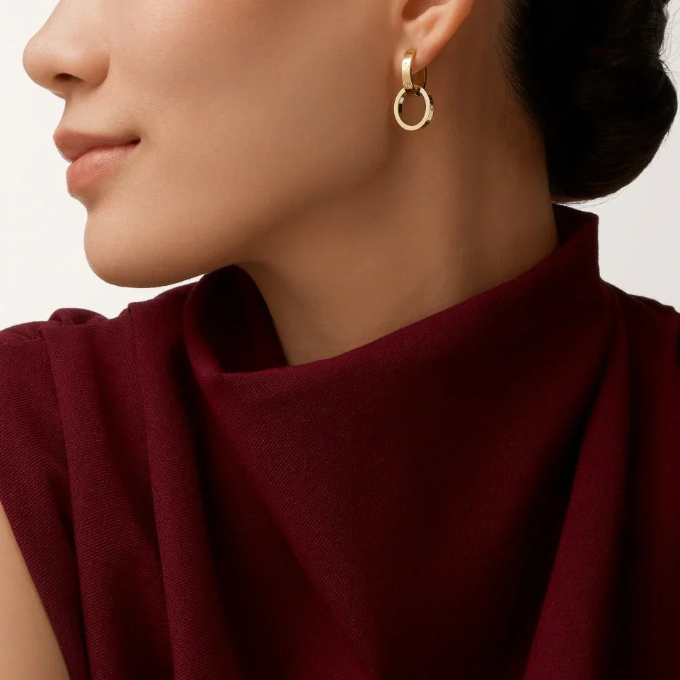 [Lumi Jewelery]LOVE 3.3MM DANGLE EARRINGS