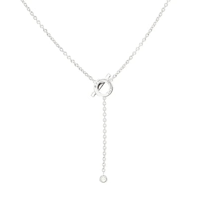 [Lumi Jewels]FINESSE SILVER DIAMOND NECKLACE