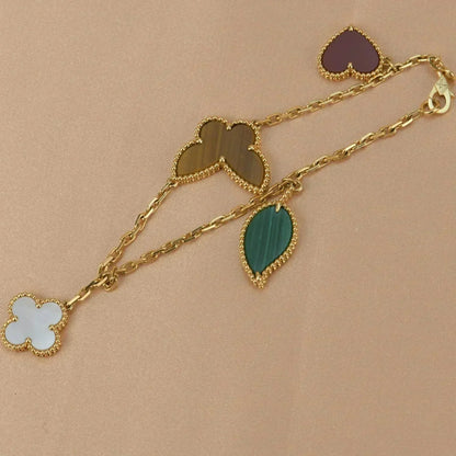 [Lumi Jewels]LUCKY SPRING 5 MOTIF GOLD BRACELET