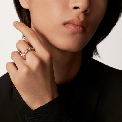 [Lumi Jewelery]CLASH 6.4MM SMALL FULL DIAMOND RING