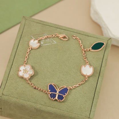 [Lumi Jewels]LUCKY SPRING BUTTERFLY 5 MOTIF BRACELET