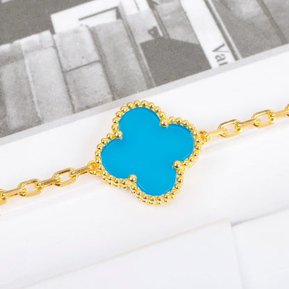 [Lumi Jewels]CLOVER 5 MOTIFS TURQUOISE BRACELET