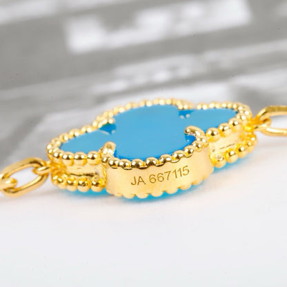 [Lumi Jewels]CLOVER 5 MOTIFS TURQUOISE BRACELET