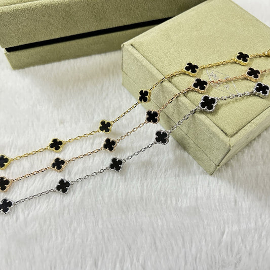 [Lumi Jewels]CLOVER 6 MOTIF  ONYXS BRACELET