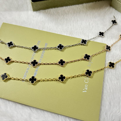 [Lumi Jewels]CLOVER 6 MOTIF  ONYXS BRACELET