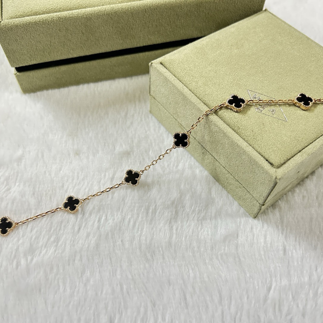 [Lumi Jewels]CLOVER 6 MOTIF  ONYXS BRACELET