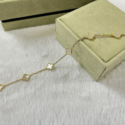 [Lumi Jewels]CLOVER 6 MOTIF WHITE MOP BRACELET