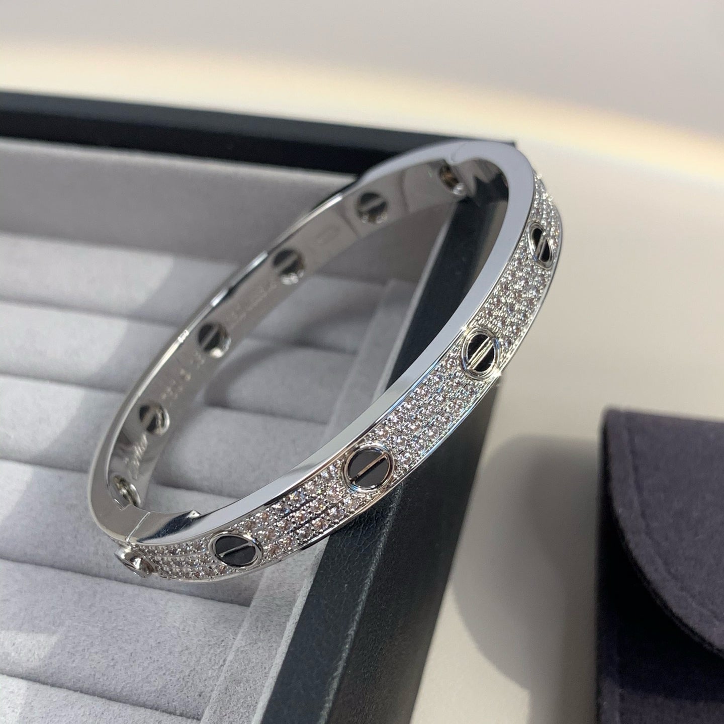[Lumi Jewels]LOVE BRACELET 6.1MM DIAMOND-PAVED CERAMIC
