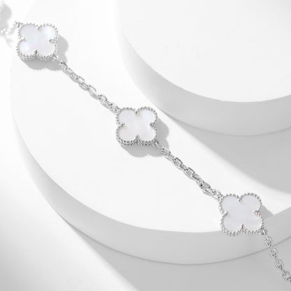 [Lumi Jewels]CLOVER 10 MOTIFS WHITE MOTHER OF PEARL NECKLACE