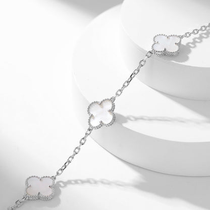 [Lumi Jewels]CLOVER 10 MOTIFS WHITE MOTHER OF PEARL NECKLACE