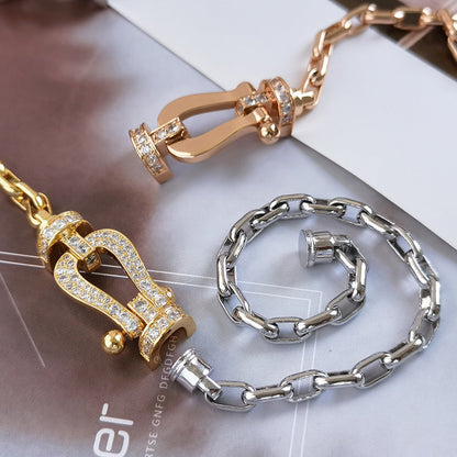 [Lumi Jewels]FORCE LARGE HORSESHOE CLASP  METAL BRACELET