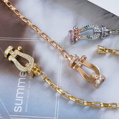 [Lumi Jewels]FORCE LARGE HORSESHOE CLASP  METAL BRACELET