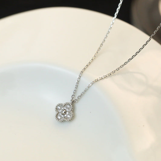 [Lumi Jewels]CLOVER MINI 9.5MM PENDANT DIAMOND NECKLACE