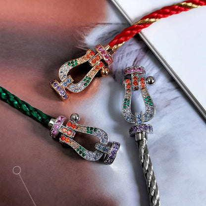 [Lumi Jewels]FORCE LARGE HORSESHOE  COLORED DIAMOND BRACELET ROSE GOLD