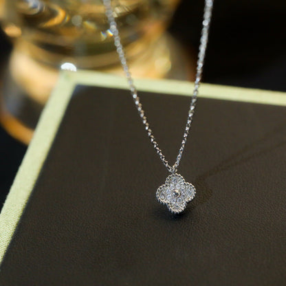 [Lumi Jewels]CLOVER MINI 9.5MM PENDANT DIAMOND NECKLACE