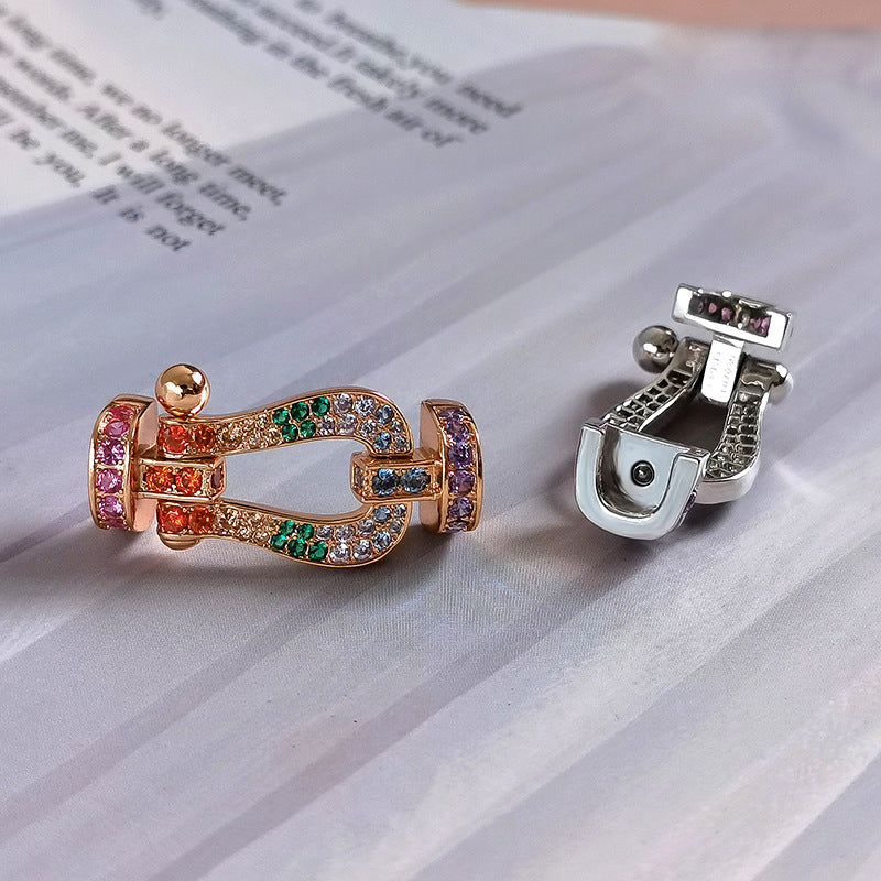 [Lumi Jewels]FORCE LARGE HORSESHOE  COLORED DIAMOND BRACELET ROSE GOLD