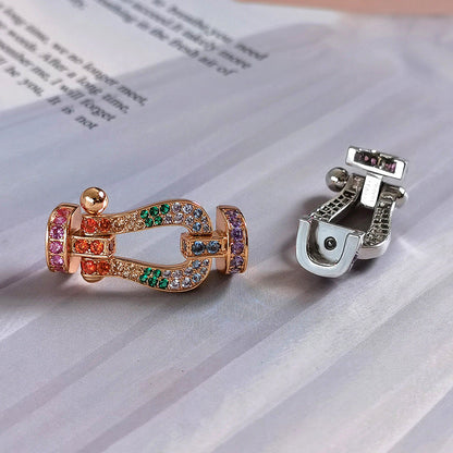 [Lumi Jewels]FORCE LARGE HORSESHOE  COLORED DIAMOND BRACELET ROSE GOLD