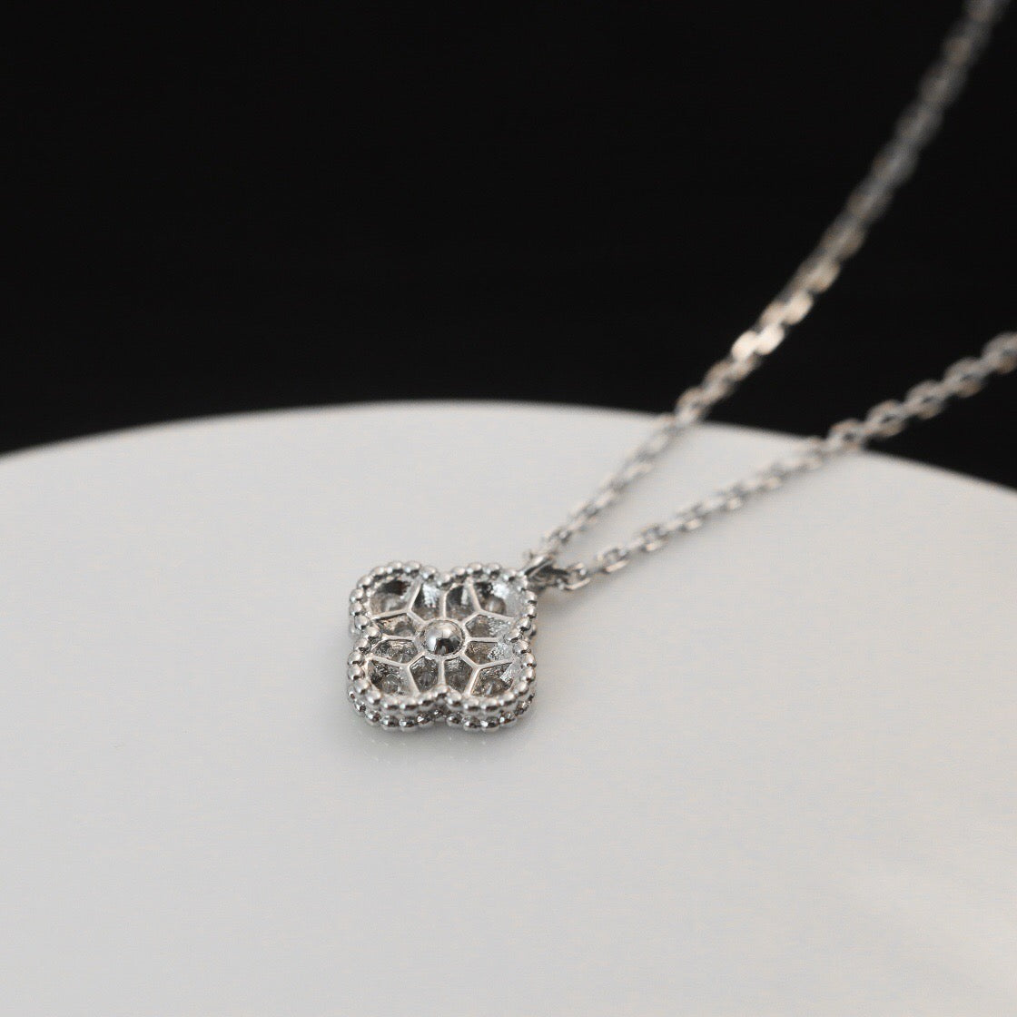 [Lumi Jewels]CLOVER MINI 9.5MM PENDANT DIAMOND NECKLACE