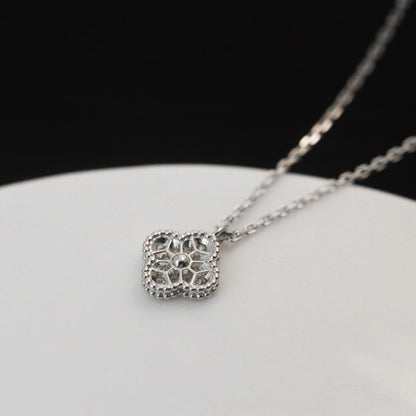 [Lumi Jewels]CLOVER MINI 9.5MM PENDANT DIAMOND NECKLACE