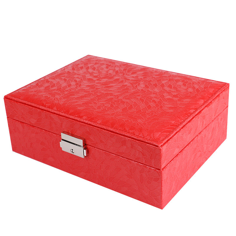 COFFRET À BIJOUX EXQUIS EN CUIR PU AVEC SERRURE