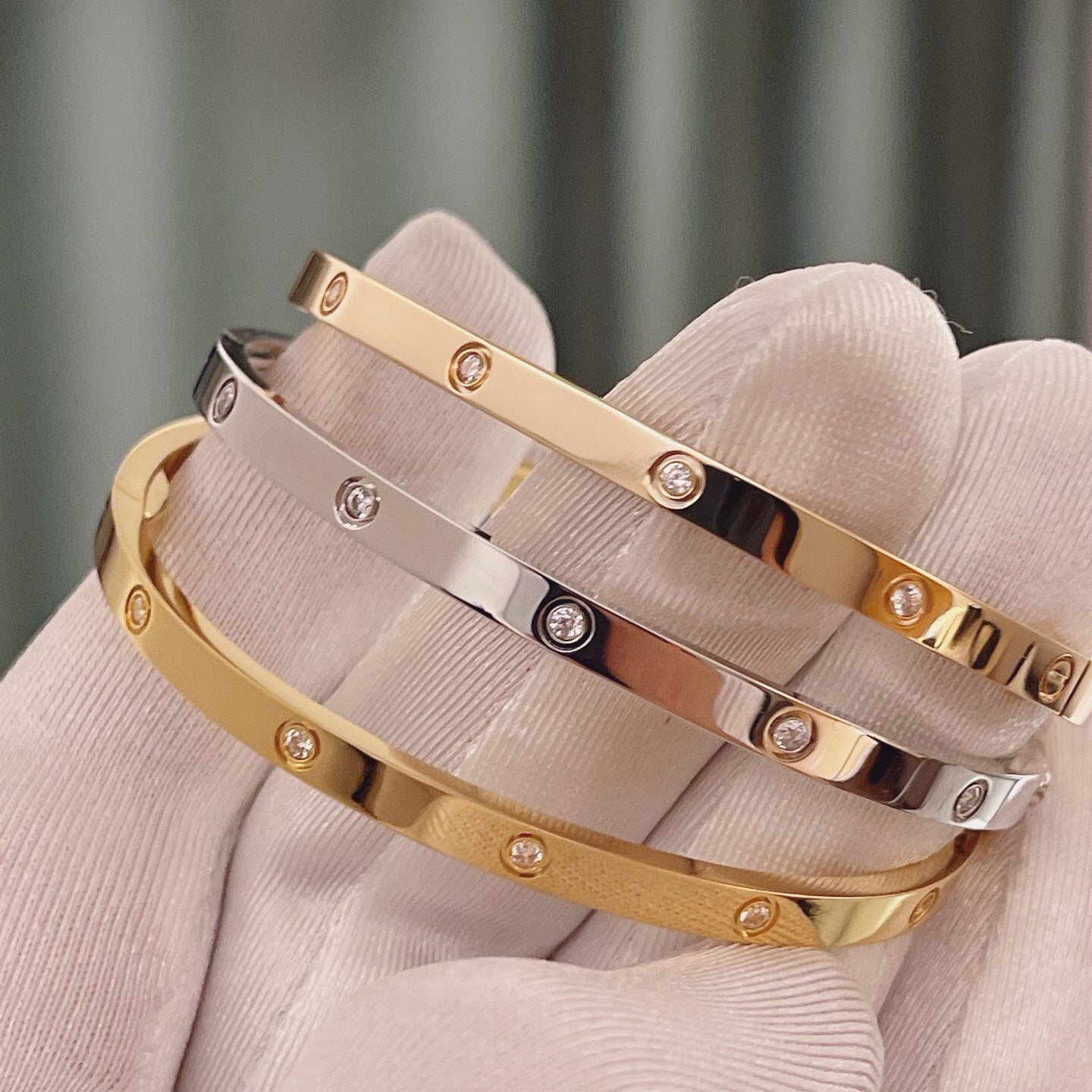 [Lumi Jewelery]LOVE BRACELET 3.65MM 10 DIAMONDS