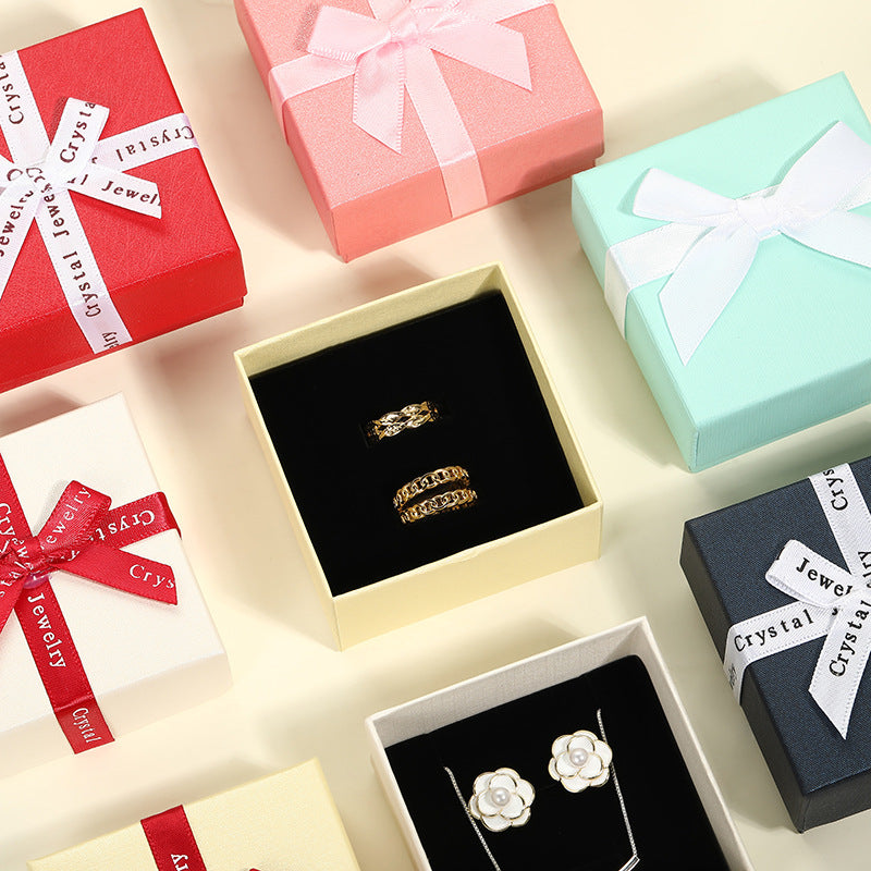 BOÎTE CADEAU À BIJOUX AVEC NOEUD (SANS LOGO)