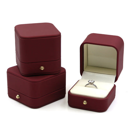 BOÎTE CADEAU À BIJOUX EN CUIR PU HAUT DE GAMME (SANS LOGO)