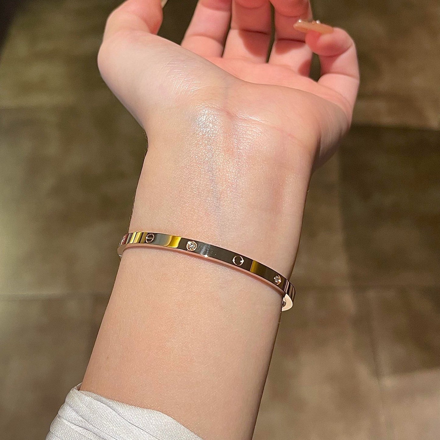 [Lumi Jewelery]LOVE BRACELET 3.65MM 6 DIAMONDS