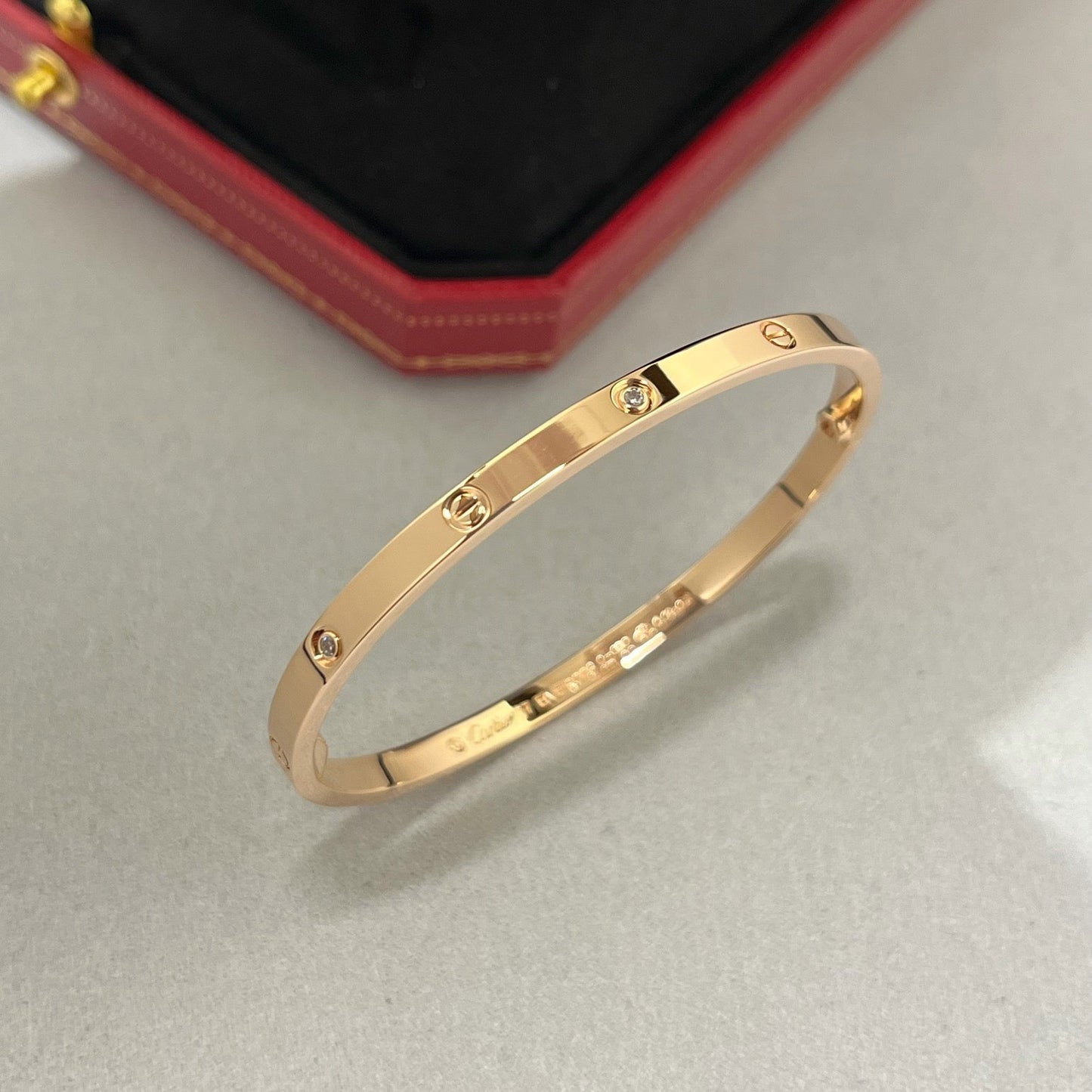 [Lumi Jewelery]LOVE BRACELET 3.65MM 6 DIAMONDS