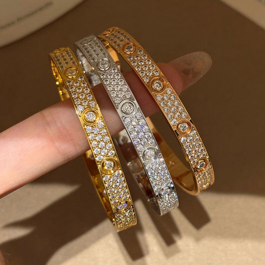 [Lumi Jewelery]LOVE BRACELET 6.1MM DIAMOND-PAVED 10 BIG DIAMONDS