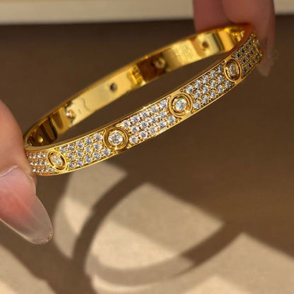 [Lumi Jewelery]LOVE BRACELET 6.1MM DIAMOND-PAVED 10 BIG DIAMONDS