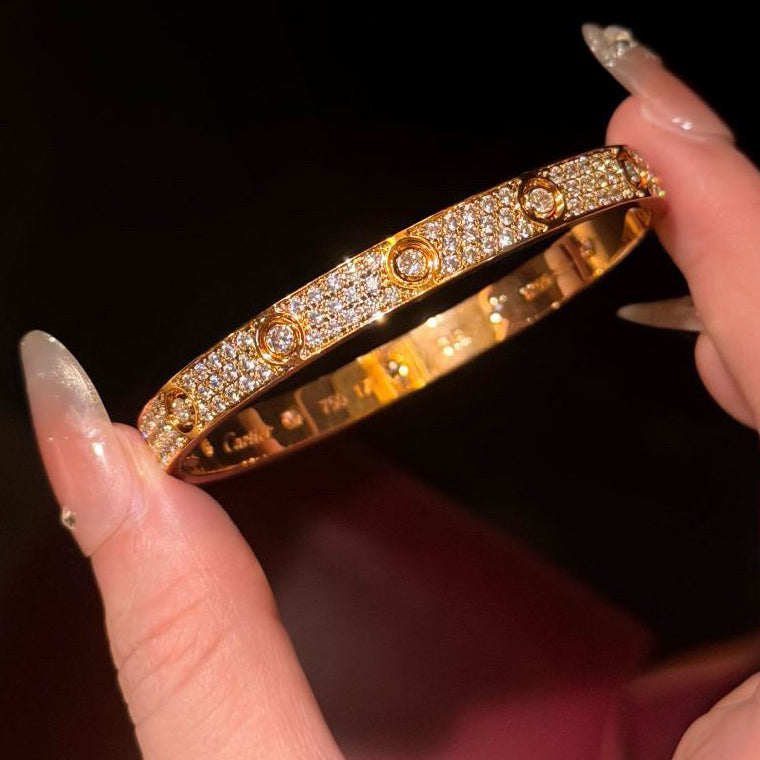 [Lumi Jewelery]LOVE BRACELET 6.1MM DIAMOND-PAVED 10 BIG DIAMONDS