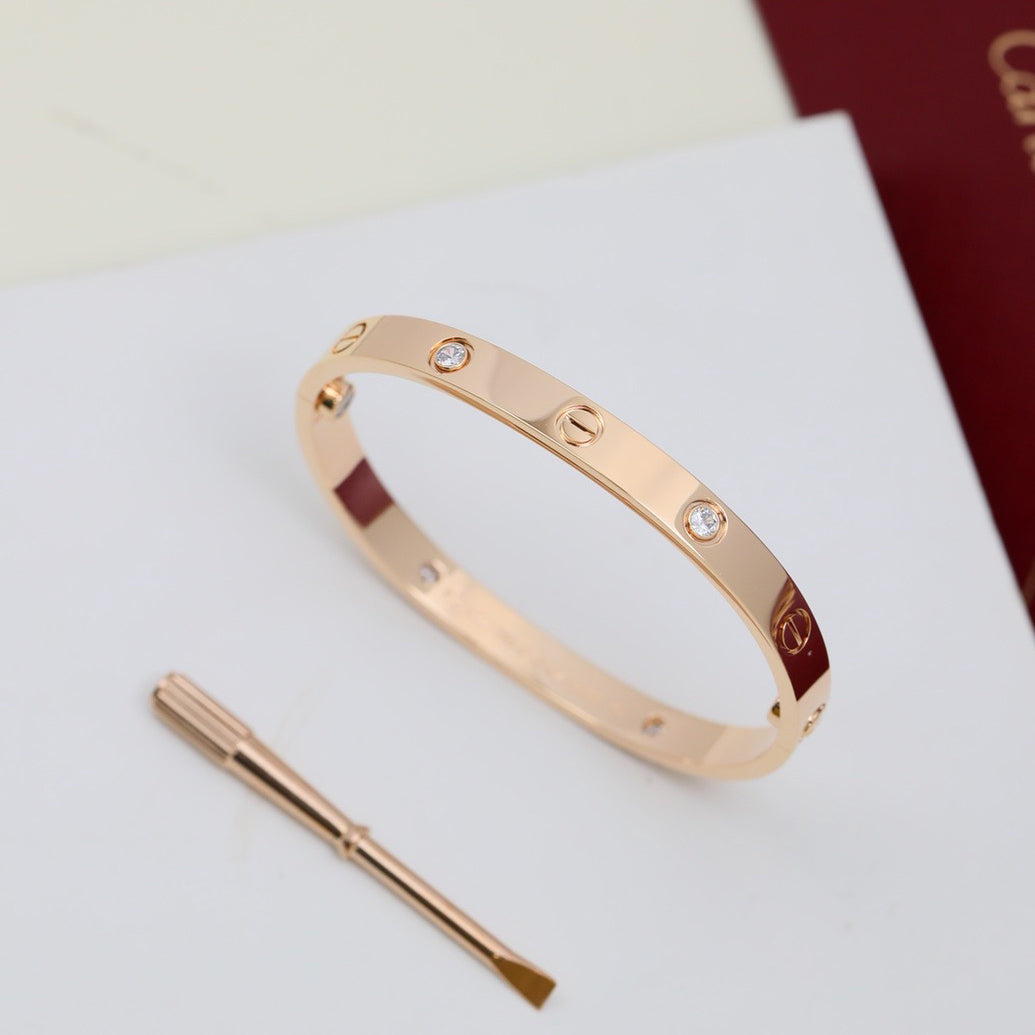 [Lumi Jewelery]LOVE BRACELET 6.1MM 4 DIAMONDS