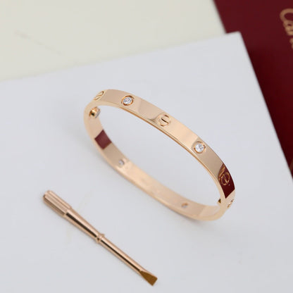 [Lumi Jewelery]LOVE BRACELET 6.1MM 4 DIAMONDS