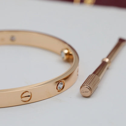 [Lumi Jewelery]LOVE BRACELET 6.1MM 4 DIAMONDS