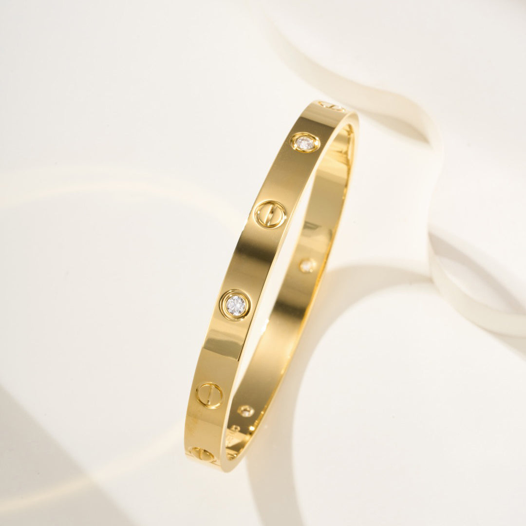 [Lumi Jewelery]LOVE BRACELET 6.1MM 4 DIAMONDS