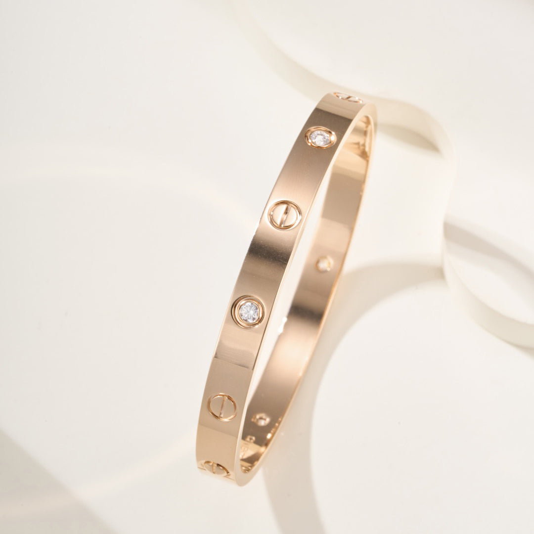 [Lumi Jewelery]LOVE BRACELET 6.1MM 4 DIAMONDS