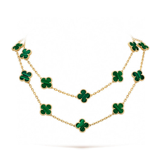 [Lumi Jewels]CLOVER 20 MOTIFS MALACHITE GOLD