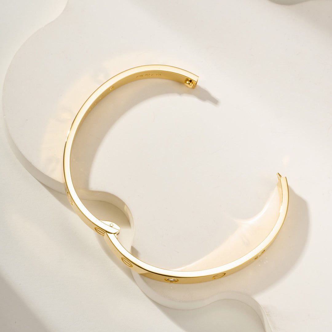 [Lumi Jewelery]LOVE BRACELET 6.1MM 4 DIAMONDS