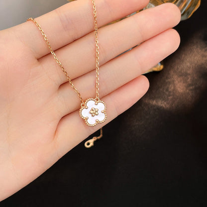 [Lumi Jewels]LUCKY  WHITE MOP  PLUM BLOSSOM NECKLACE
