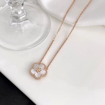 [Lumi Jewels]LUCKY  WHITE MOP  PLUM BLOSSOM NECKLACE