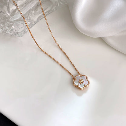 [Lumi Jewels]LUCKY  WHITE MOP  PLUM BLOSSOM NECKLACE