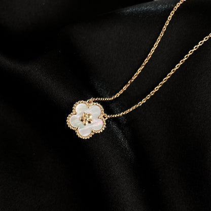 [Lumi Jewels]LUCKY  WHITE MOP  PLUM BLOSSOM NECKLACE