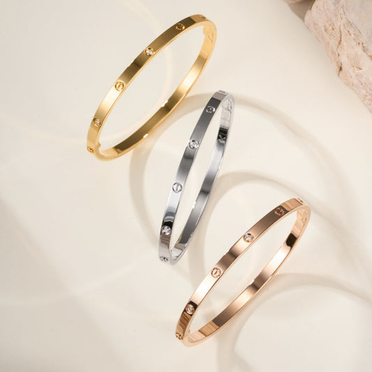[Lumi Jewelery]LOVE BRACELET 3.65MM 6 DIAMONDS