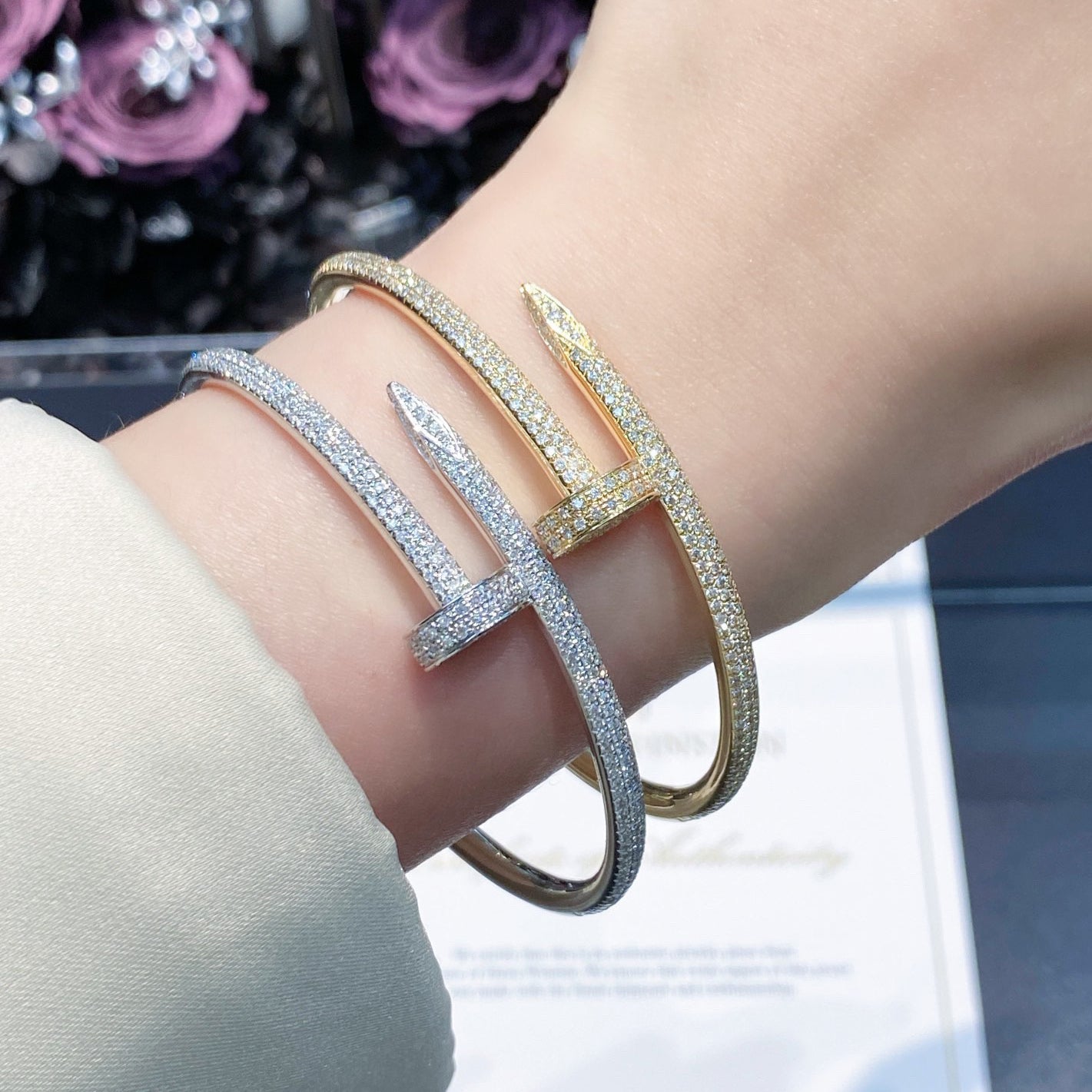 [Lumi Jewelery]JUSTE BRACELET 3.5MM ALL DIAMONDS