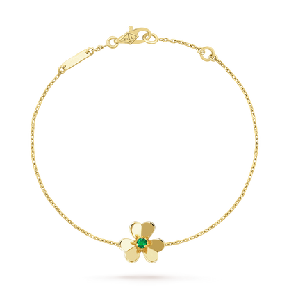 [Lumi Jewels]FRIVOLE GOLD FLOWER PINK MALACHITE BRACELET