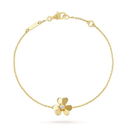 [Lumi Jewels]FRIVOLE GOLD FLOWER PINK MALACHITE BRACELET