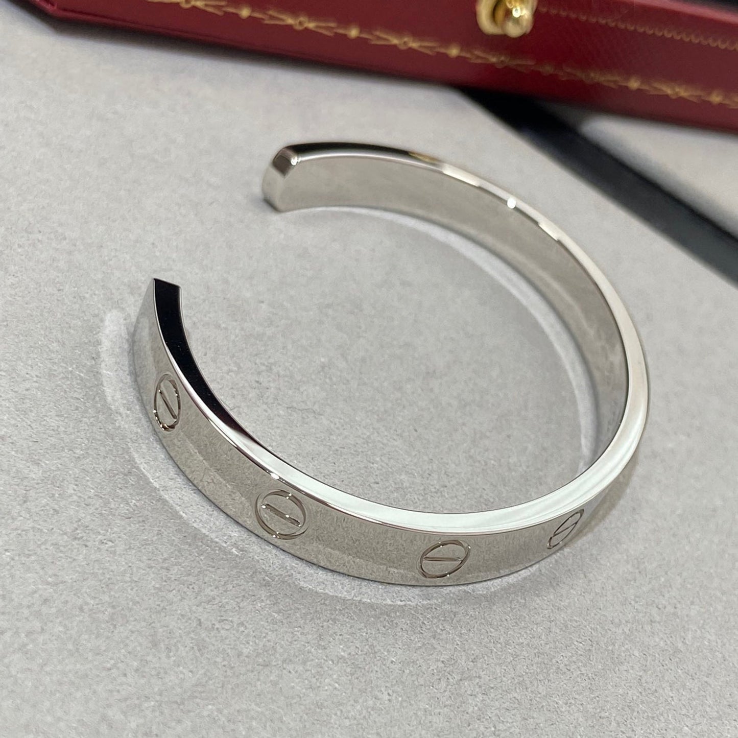 [Lumi Jewelery]LOVE BRACELET 6.1MM 1 DIAMOND OPEN CUFF