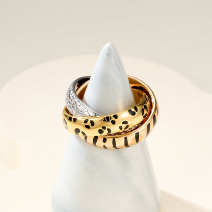 [Lumi Jewelery]TRINITY  RING LEOPARD PRINT